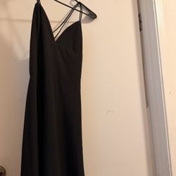 Black Spaghetti-Strap Maxi Dress