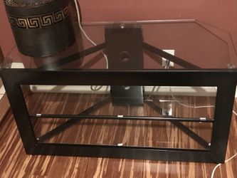 Glass tv table