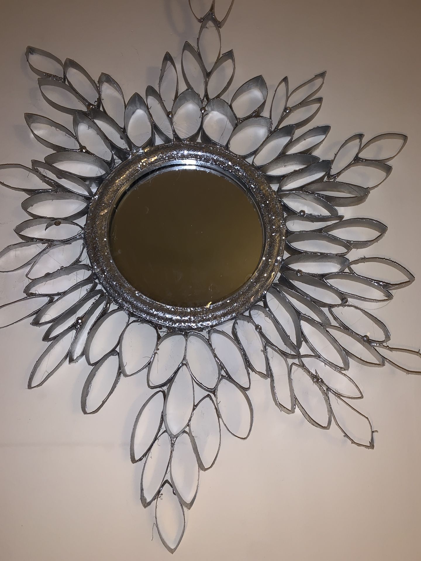 Silver wall mirror handmade