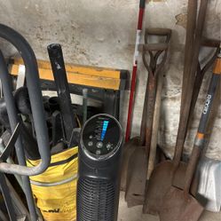 Vacuum Attachment Two Small Vacuum. Saw Horses. Shovels. Hand Tools 