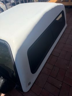 White Truck Camper Shell Topper