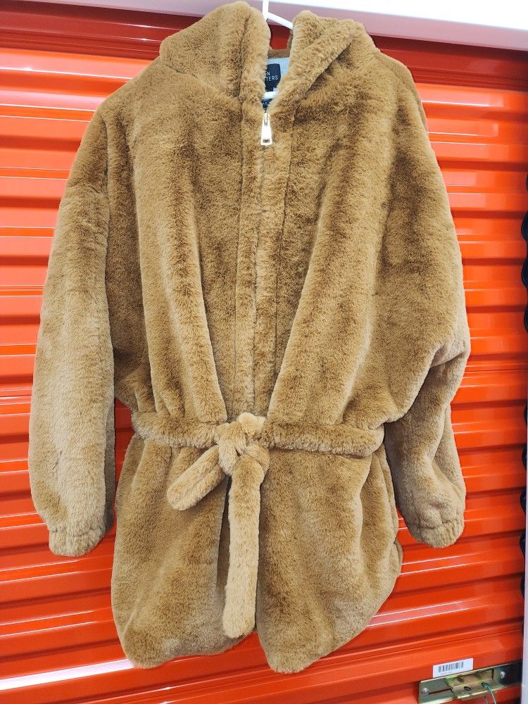 Women Urban Outfitters Teddy Bear Robe Coat