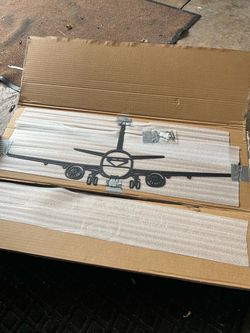 Airplane metal wall art
