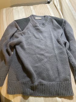 CALVINLUO Gray Cotton Wool Knit Sweater - Size L