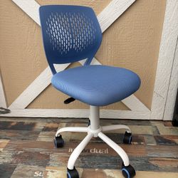 Kids Desk Chair, Blue Ergonomic Kids Office Chair Ages8-12 w/Lumbar Support, Low-Back Teen Desk Chair for Girls Boys, Small Cute Kids Computer Chair f