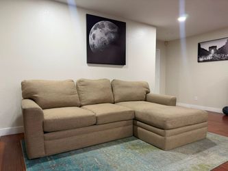Oversized light brown sectional- free delivery
