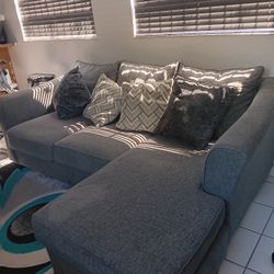 Gray Sectional Sofa Set 