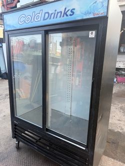 Turbo Air commercial 2-section glass door cooler