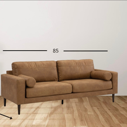 Modern Camel Sofa 85” Mid-Century Style – Great Condition