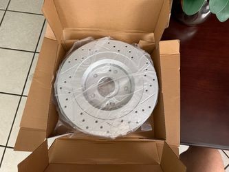 NEW Mitsubishi Rear Drilled & Slotted Rotors + Ceramic Brake Pads Kit