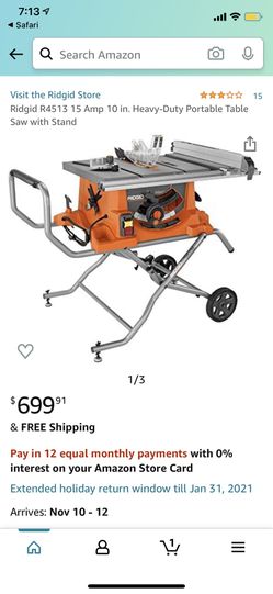 Ridgid table saw