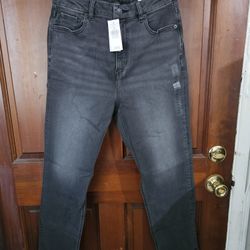 American Eagle Curvy Mom Jean Washed Black Jeans Size 10