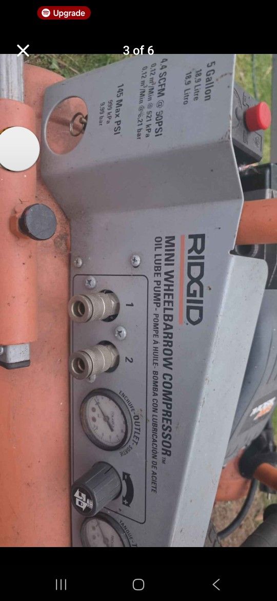 Ridgid Wheelbarrow Air Compressor