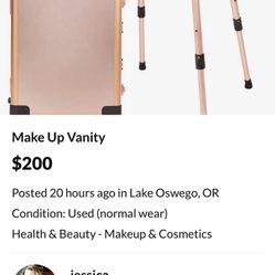 portable makeup/hair vanity