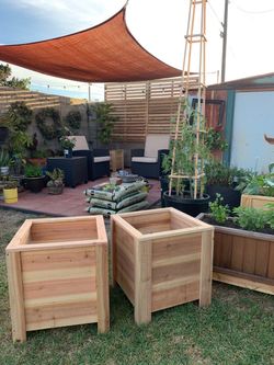 Raised Wood Cedar Planters 16x16x19- $50 each Torrance CA