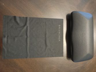 BALENCIAGA Hard Clamshell Sunglasses Case Authentic Black