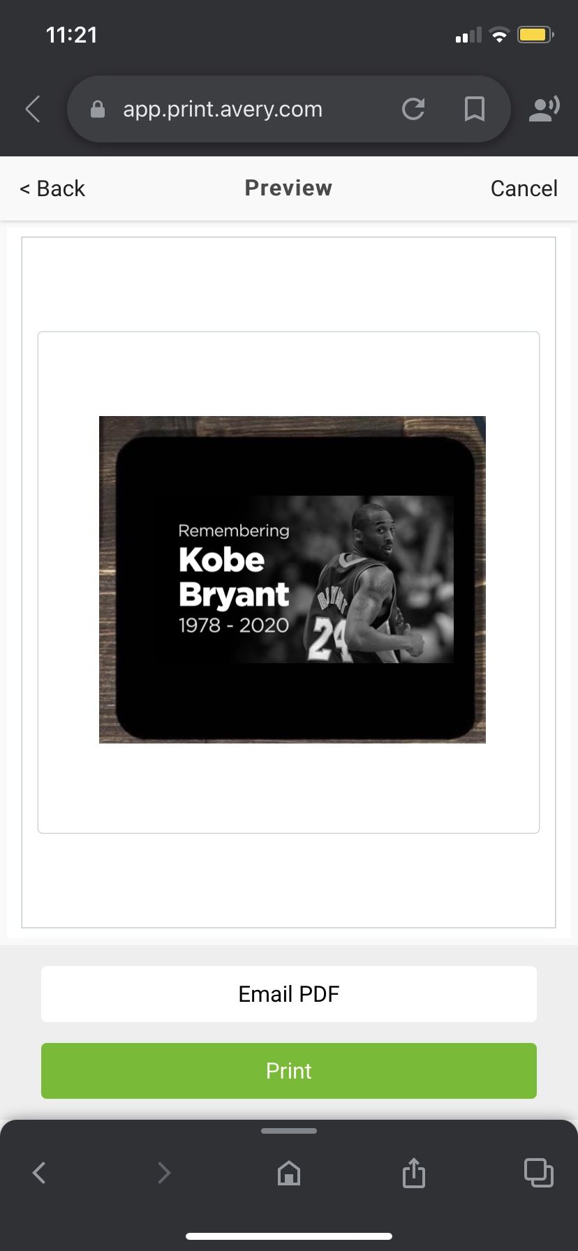 Kobe Bryant Mouse Pad