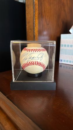 Ken Griffey Jr Baseball In Display.  