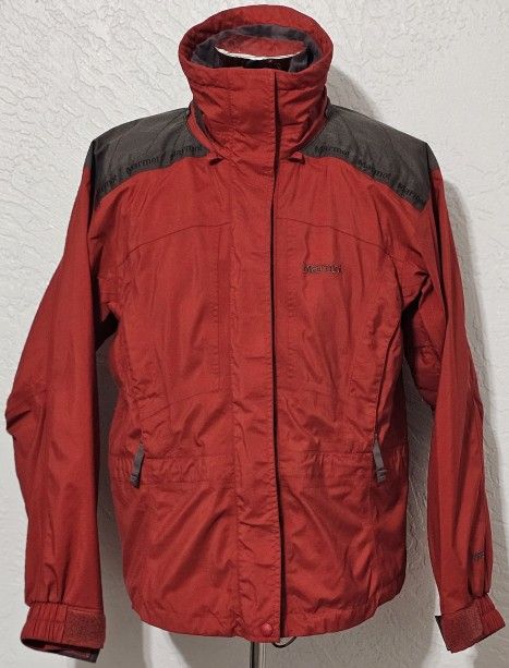 Marmot Gore-tex Jacket Womens Rain Coat Full Zip Size Medium Hiking Outdoors M