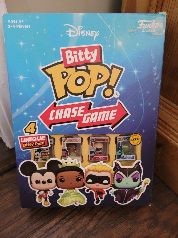DISNEY BITTY POP CHASE GAME! 2-4 PLAYERS, 4 UNIQUE BITTY POP! BRAND NEW! RETAILS $11