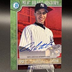 Andy Petite On-Card Autographed 4/5