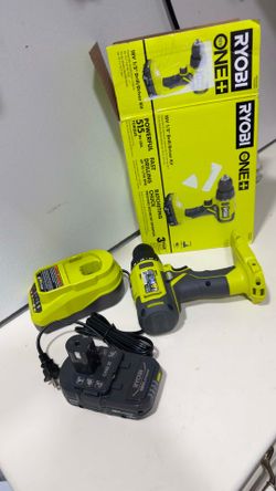 Ryobi 18V ONE+ 1/2" DRILL/DRIVER KIT Includes: Drill Battery Charger  Powerful Motor Provides Up To 515 in-lbs. of Torque Check CircleFast Drilling Up