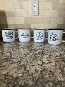 Stoneware Mug Set - Adventure & Fun (RV, Camping, Home)