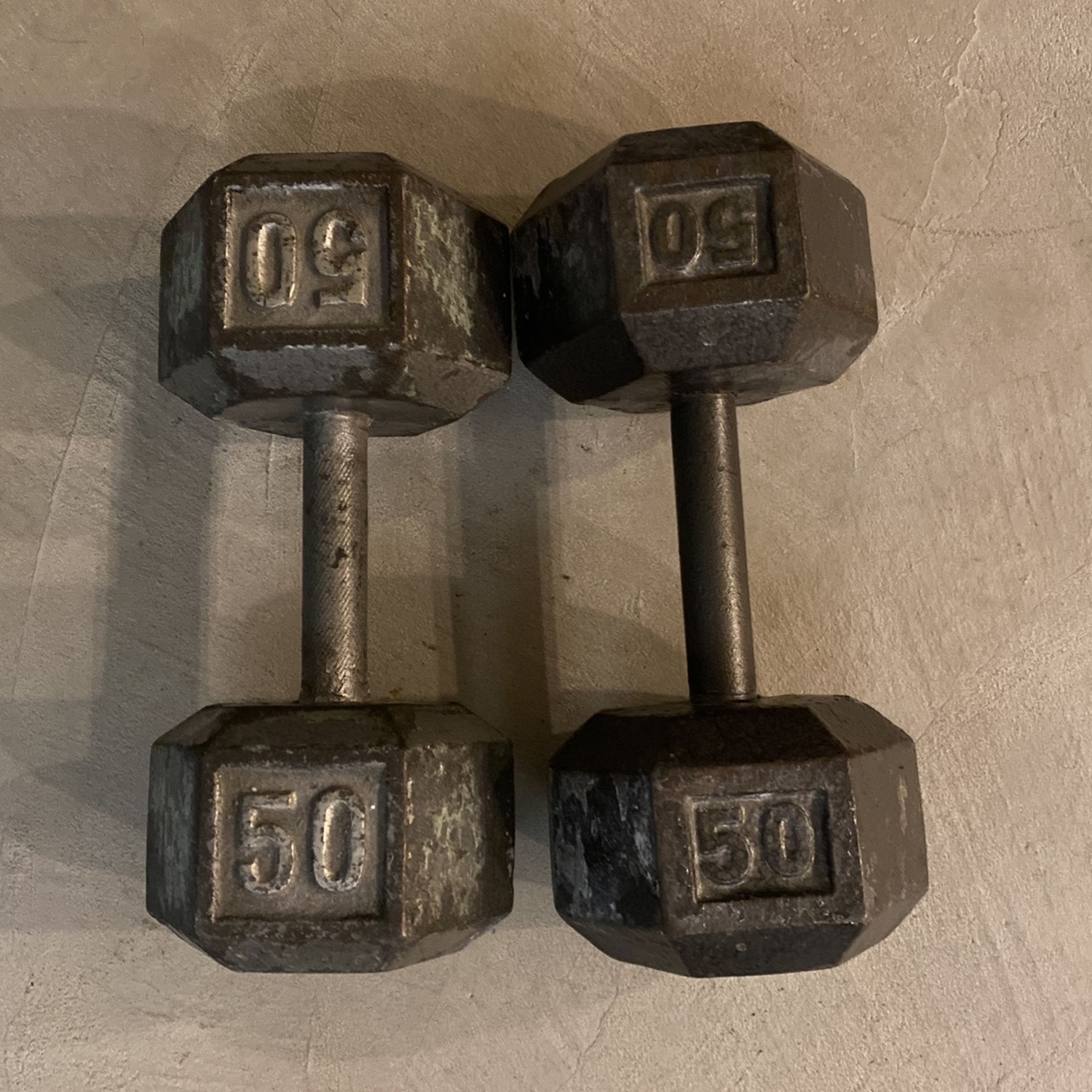 50LB Iron Dumbbells