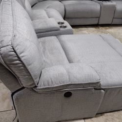 7 Piece Recliner Couch Set  With USB
