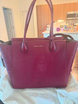 Michael Kors Burgundy Tote Purse – $80