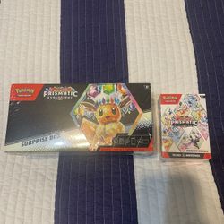 Pokemon Prismatic Evolutions Surprise Box And Booster Bundle Set
