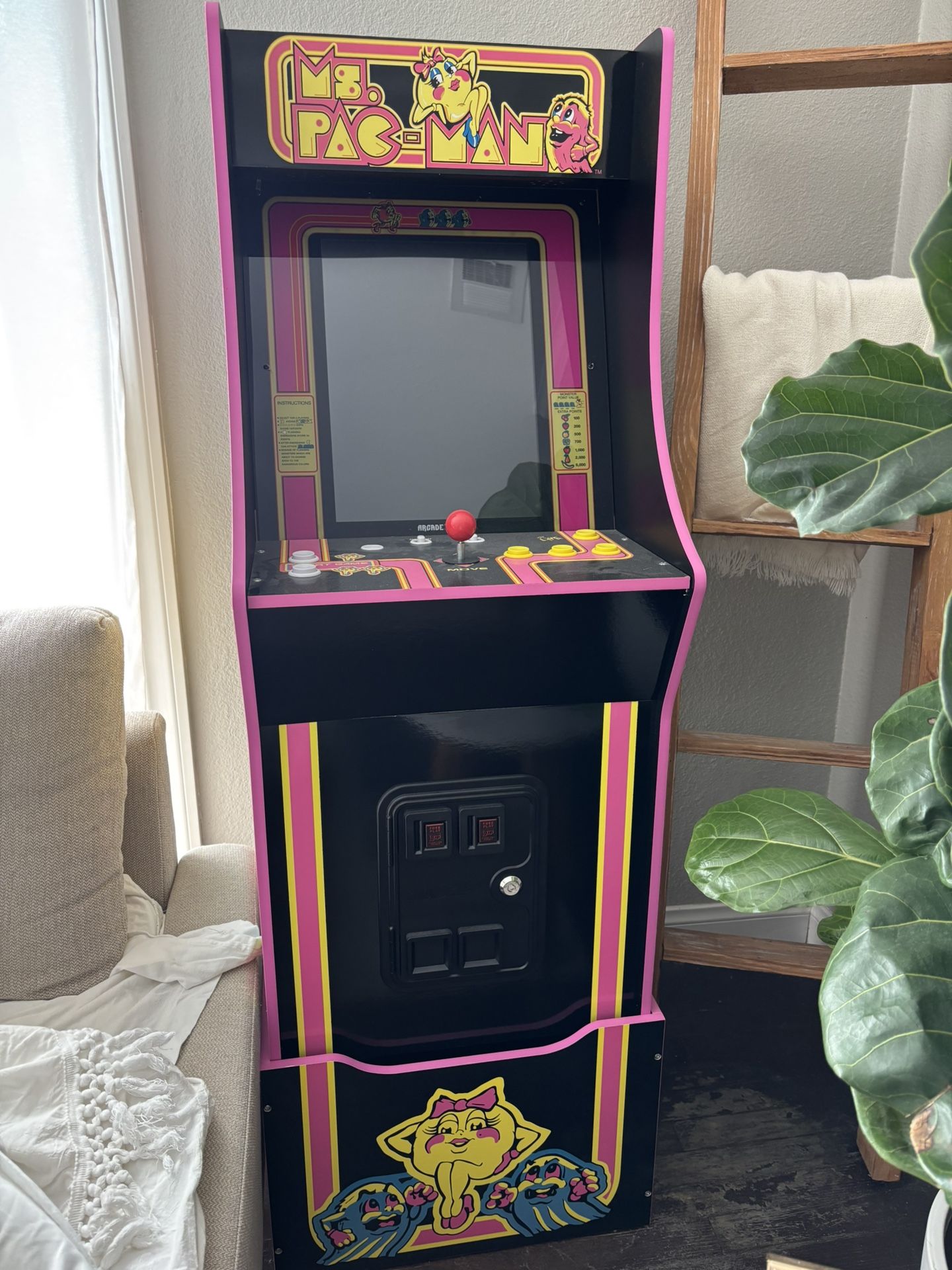 Ms. Pac-Man  Arcade Cabinet (12-in-1) - already assembled ready to play
