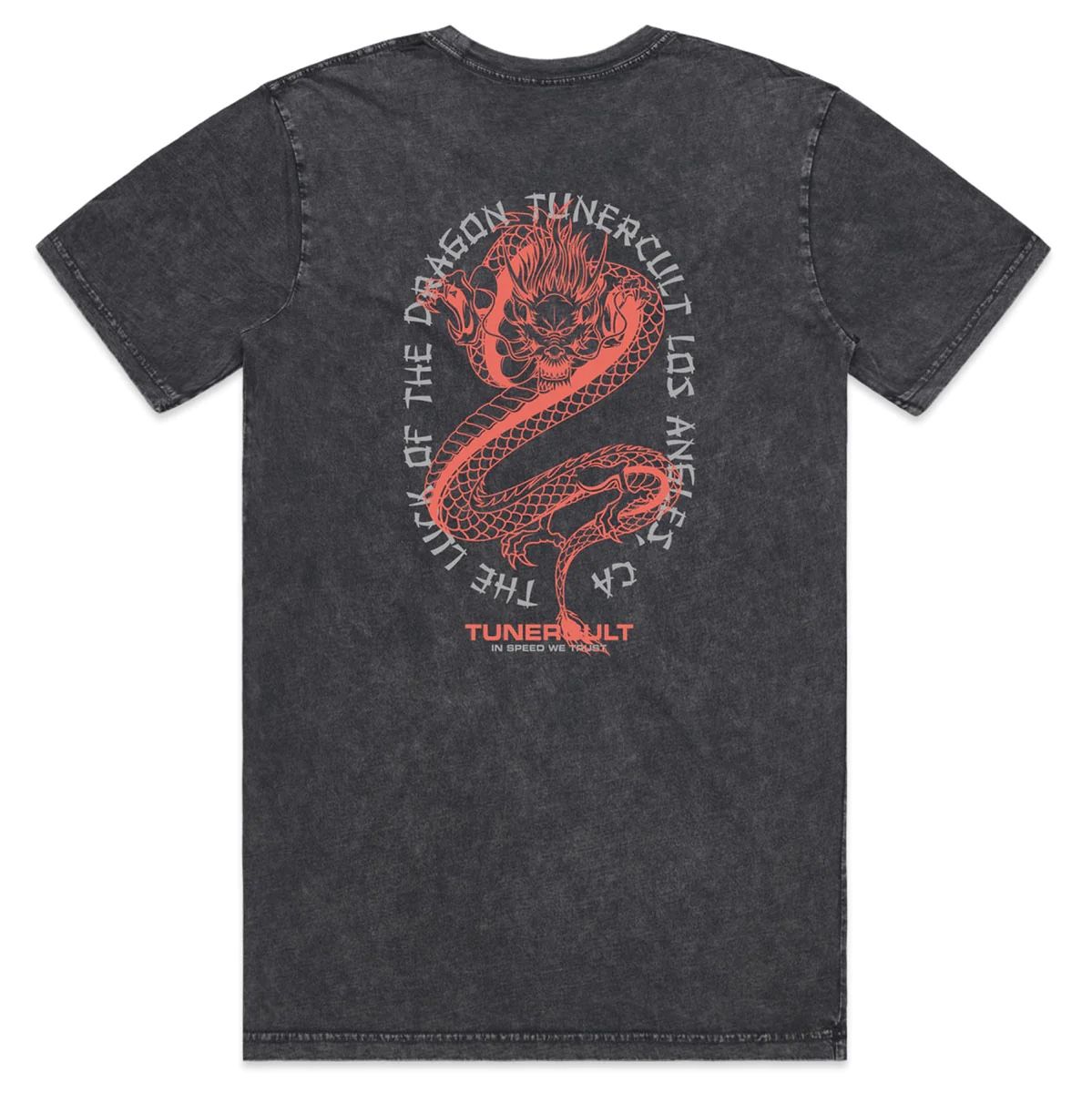 Tuner Cult T Shirt Vintage Look The Luck Of The Dragon In Speed We Trust Large
