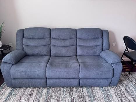 Manual Recliner Sofa And Loveseat In Very Excellent Condition