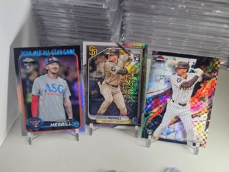 (3) Jackson merrill topps and bowman rookie padres