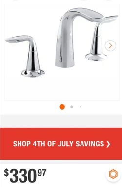 Refinia 8 in. Widespread 2-Handle Water-Saving Bathroom Faucet in Polished Chrome
Faucets are new but box is damaged