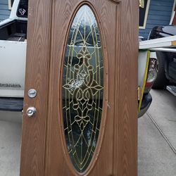 36 Left Hand Fiberglass Slab Door 
