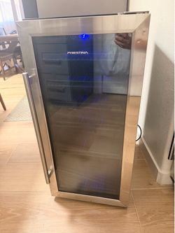 15in Phiestina Wine Cooler Beverage Fridge Cooler with blue LED light
