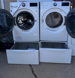 LG ThinQ Front Load Washer and Dryer Set