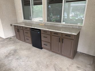 10 Foot buffet for Patio with refrigerator