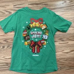 Minecraft Boys Christmas Shirt Size Medium 8