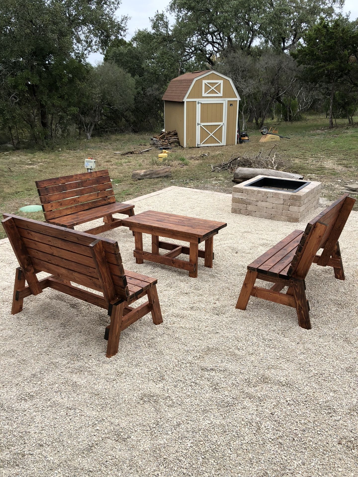 Handmade Wooden Bench Set for Sale in San Antonio, TX OfferUp