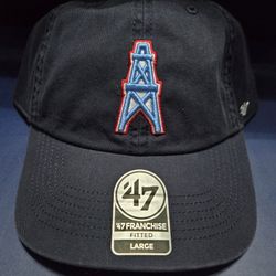 Houston Oilers Large 47 Franchise Fitted Hat $40 Retail 
