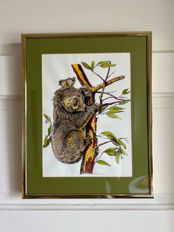 Framed Water color lithograph signed by Al Careaga