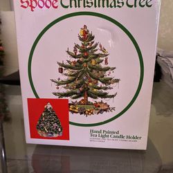 Spade Christmas Tree Tea Light Candle Holder 