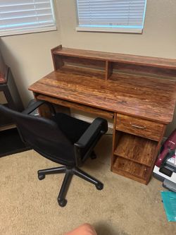 Computer desk and chair