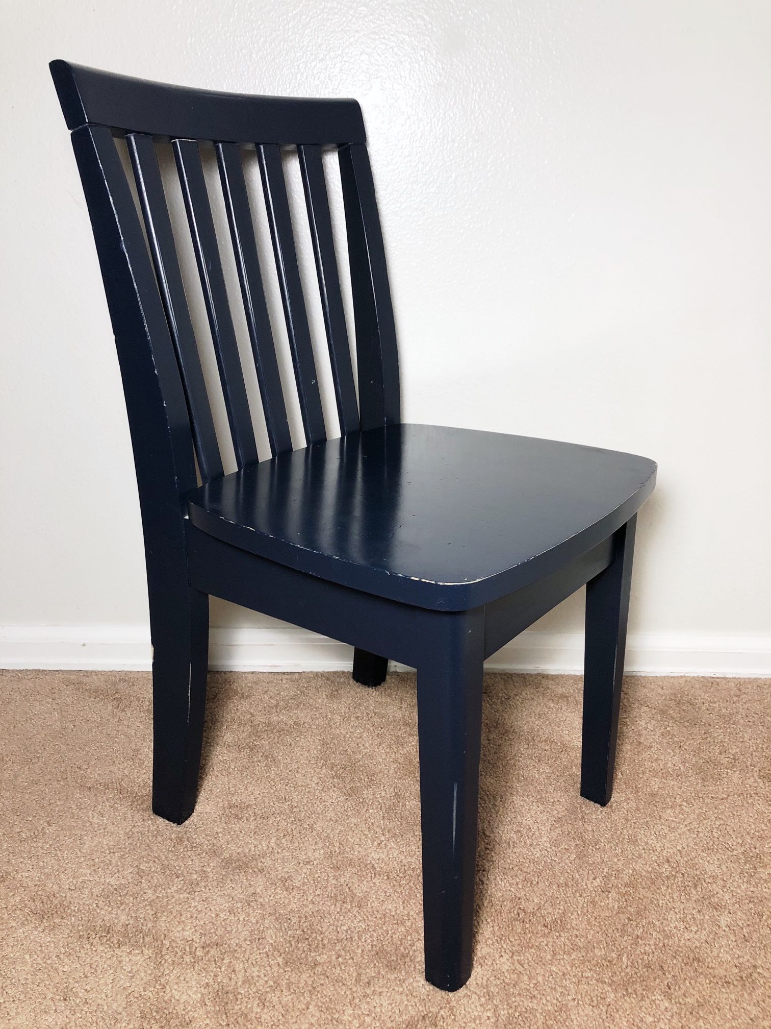Nice Pottery Barn Kids Solid Wood Carolina Navy Play Chair