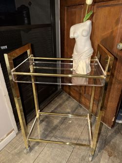 Acrylic Bar Cart With Wheels