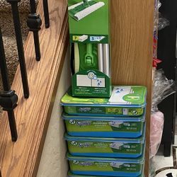 Brand new Swiffer set. Swiffer set with over 350 wipes. $120 for all. Higley and ray.