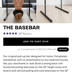 Pull-up bar freestanding